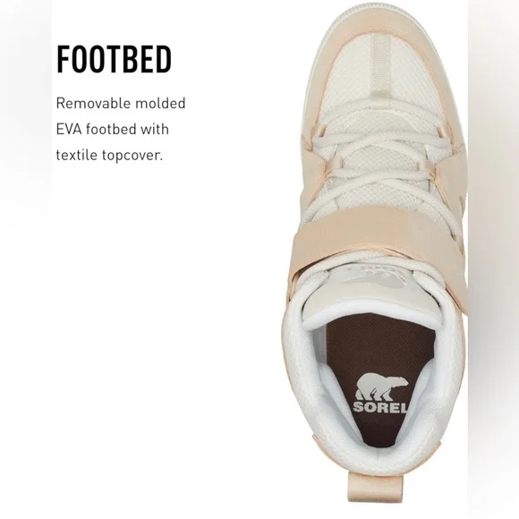 Sorel Women’s Out N About Sport Wedge Bootie ✨ Size 9.5 | neutral cream lace up - Picture 7 of 16